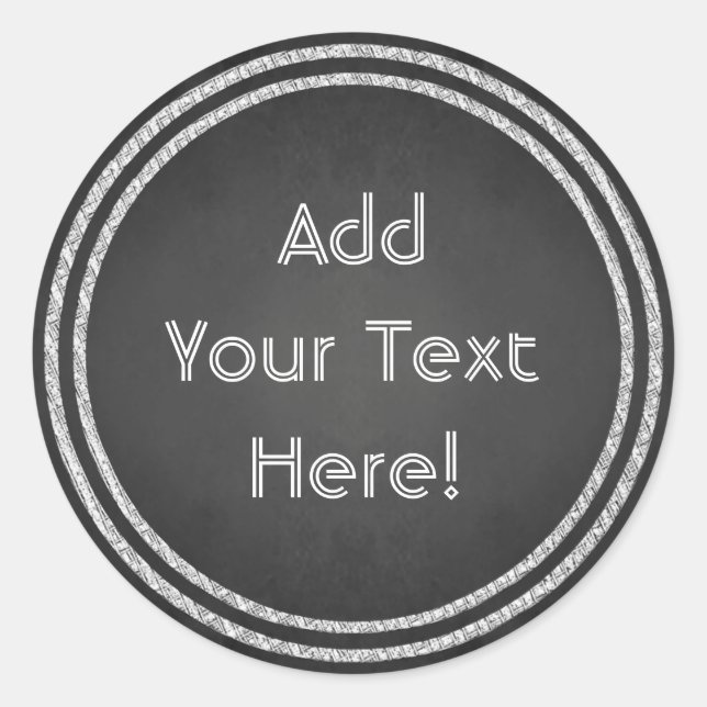 Designkleber für Chalkboard-Imitate, individuell a Runder Aufkleber (Vorderseite)
