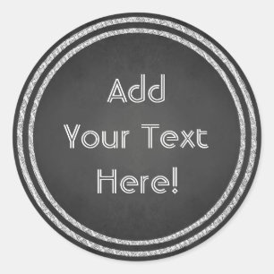 Designkleber für Chalkboard-Imitate, individuell a Runder Aufkleber