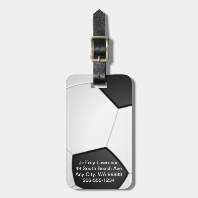 Designmarken für das Fußballball-Ball Gepäckanhänger (Vorderseite vertikal)