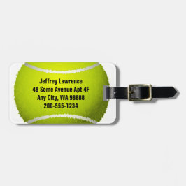 Designmarken für Tennisball Gepäckanhänger