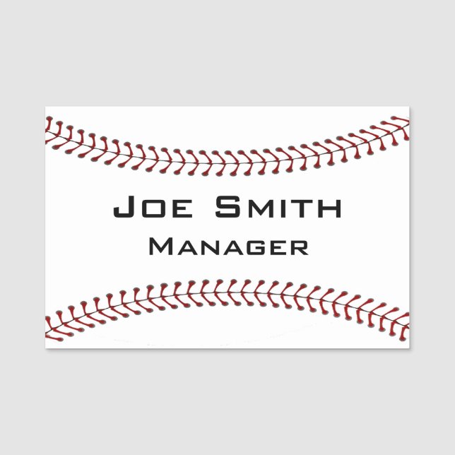 Designname-Tag für Baseball-Stitching Namensschild (Vorderseite)