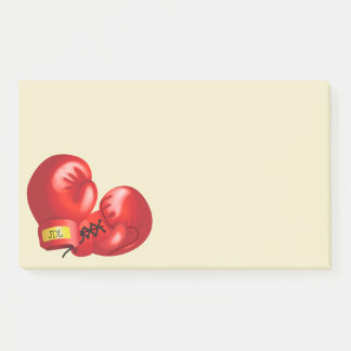 Designnotizen für Boxhandschuhe Post-it Klebezettel