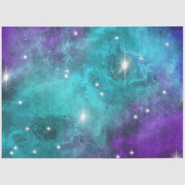 Designpapier der blauen Galaxie-Serie 3 Seidenpapier (Vorderseite)