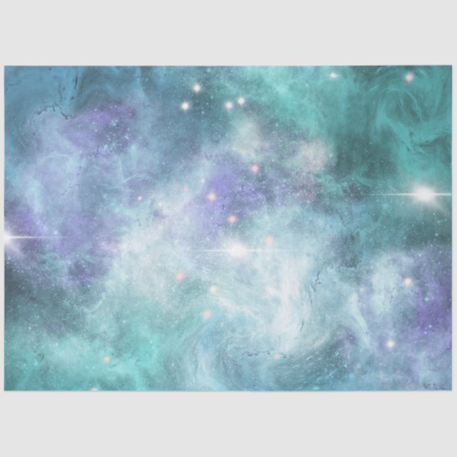 Designpapier der Blue Galaxy Serie 7 Gewebepapier Seidenpapier (Vorderseite)