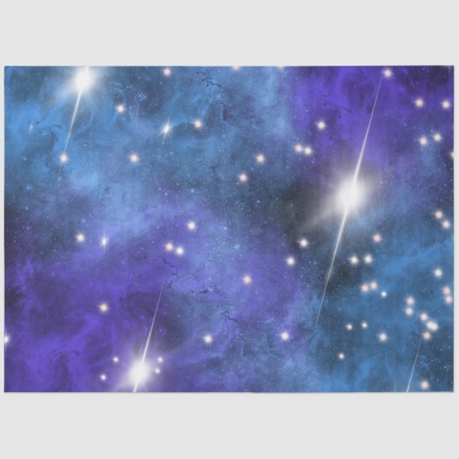 Designpapier der Blue Galaxy Serie 9 Seidenpapier (Vorderseite)