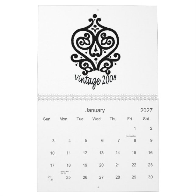 Designs 2008 Kalender (Jan 2027)