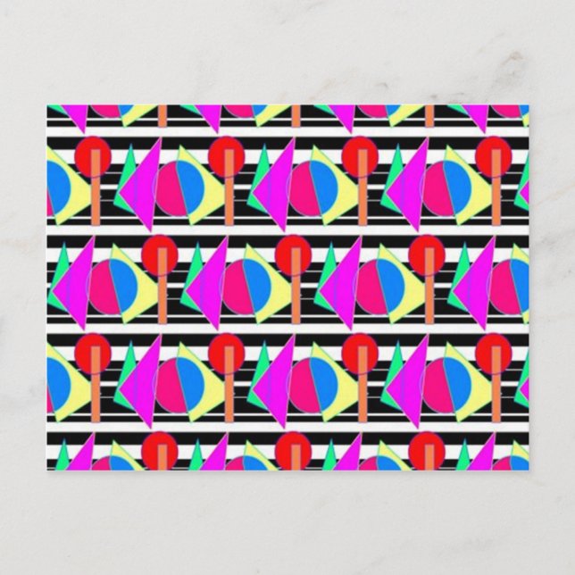 Designs der 80er Jahre Postkarte (Vorderseite)