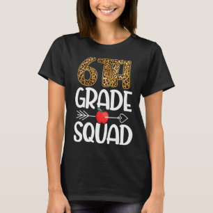 Designs des 6. Grades Squad Leopard Sechster Klass T-Shirt
