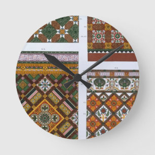 Designs for Majolica and Enamelled Tiles for Maw & Runde Wanduhr