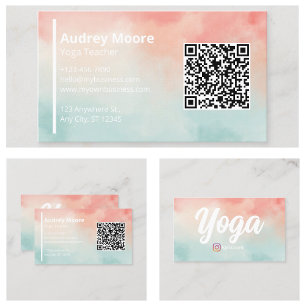 Designs für berufliche Yoga-Lehrer-Vorlagen Visitenkarte