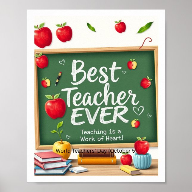 Designs für den Weltlehrertag Poster (Vorne)
