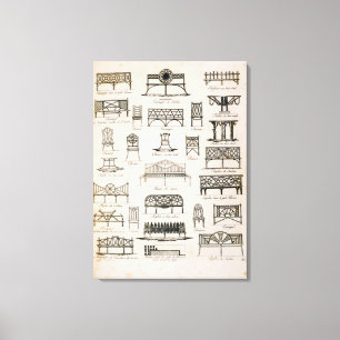 Designs für Gartensitze, von 'A Compendium von Dr. Leinwanddruck