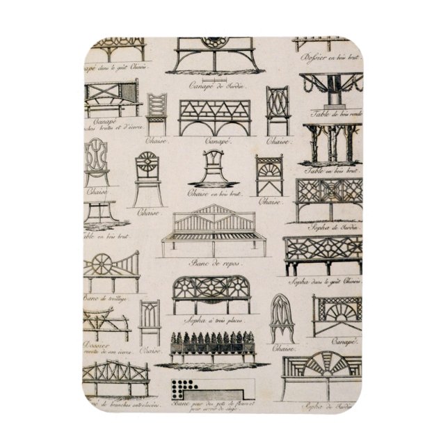 Designs für Gartensitze, von 'A Compendium von Dr. Magnet (Vertikal)