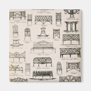 Designs für Gartensitze, von 'A Compendium von Dr. Magnet