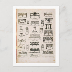 Designs für Gartensitze, von 'A Compendium von Dr. Postkarte