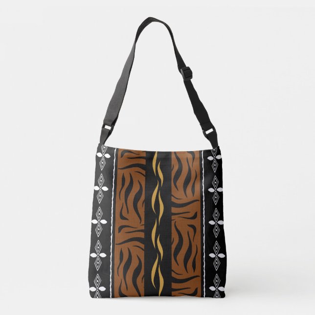 Designtasche für afrikanische Kulturschmuck Tragetaschen Mit Langen Trägern (Rückseite)
