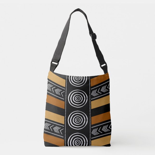 Designtasche für afrikanische Muds Tragetaschen Mit Langen Trägern (Vorderseite)