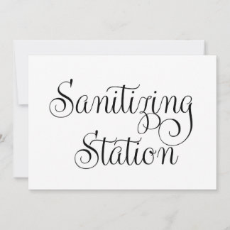 Desinfektionsstation Hochzeitsschild Einladung