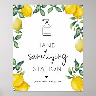 Desinfektionsstation Lemons Poster