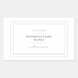 Desinfektionswischetiketten-Aufkleber Rechteckiger Aufkleber