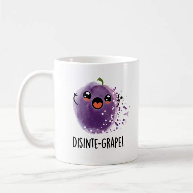 Desinte-Traube Funny Disintegration Traubenpun Kaffeetasse (Links)
