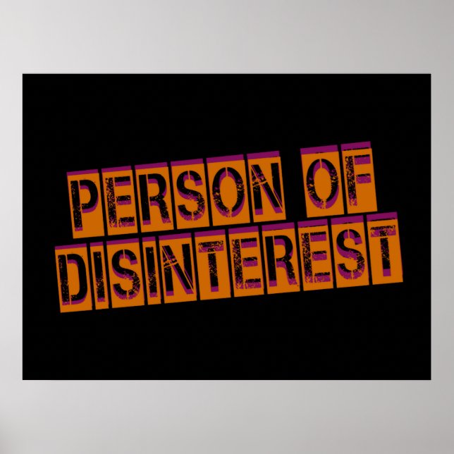 Desinteresse Poster (Vorne)