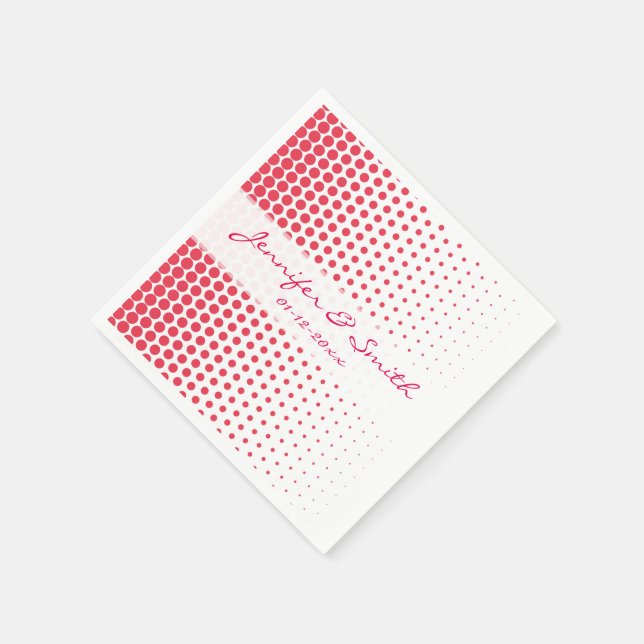 Desire Polka Dot Modern White Serviette (Ecke)