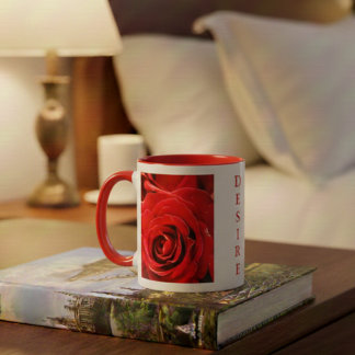 Desire Red Roses 11oz Two-Tone Mug Red Tasse