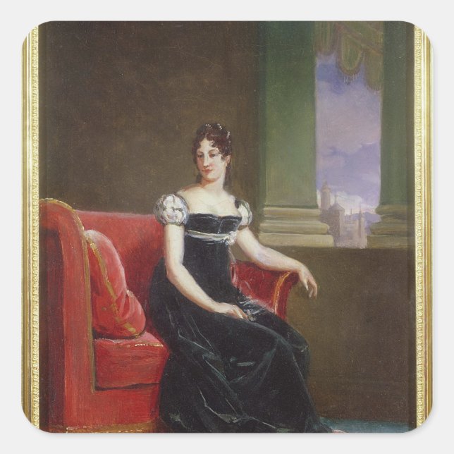 Desiree Clary Queen of Sweden Quadratischer Aufkleber (Vorderseite)