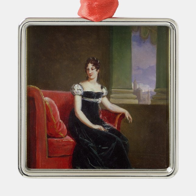 Desireeclary-Königin von Schweden Silbernes Ornament (Vorne)