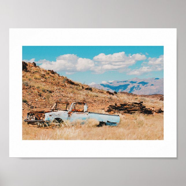 Desised Car Landscape Namibia Savannah Poster (Vorne)