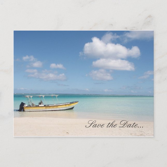 Desised Paradise - Save the Date Postkarte (Vorderseite)