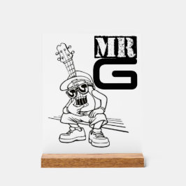 Desk Décor Musician décor Streetwear Illustration Acrylschild