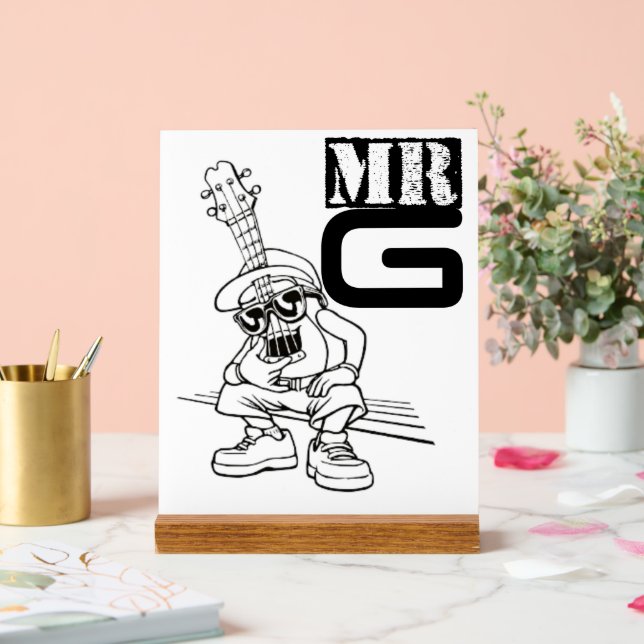 Desk Décor Musician décor Streetwear Illustration Acrylschild (Hochzeit)