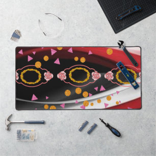 Desk Mat Abstrakt Red Black Schreibtischunterlage