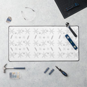 Desk Mat Abstrakt Stars Grau Schreibtischunterlage