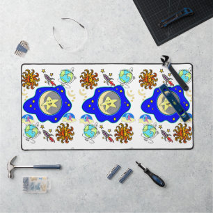 Desk Mat Außerirdischen Weltraum Astronauten Schreibtischunterlage