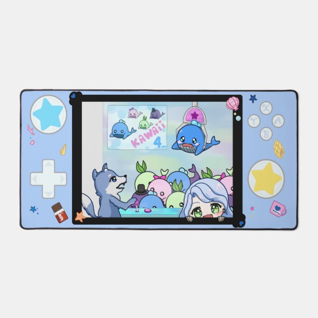 Desk Mat Blue Schreibtischunterlage (Vorderseite)