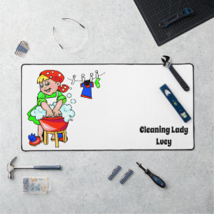 Desk Mat Cleaning Lady Schreibtischunterlage