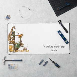 Desk Mat Giraffe Lion Jungle Animals Schreibtischunterlage