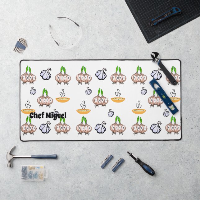Desk Mat Koch Küche Knoblauch Schreibtischunterlage (Arbeitsplatz)