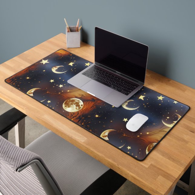 Desk Mat – Luxury Dreamy Fiery Orange Celestial  Schreibtischunterlage (Büro 2)