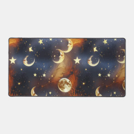Desk Mat – Luxury Dreamy Fiery Orange Celestial  Schreibtischunterlage
