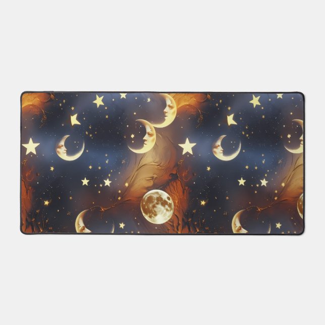 Desk Mat – Luxury Dreamy Fiery Orange Celestial  Schreibtischunterlage (Vorderseite)