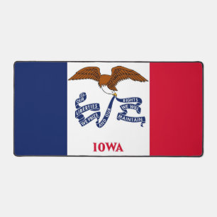 Desk Mat mit der Flagge von Iowa, USA Schreibtischunterlage