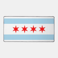Desk Mat mit Flagge von Chicago, USA