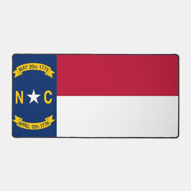 Desk Mat mit Flagge von North Carolina, USA Schreibtischunterlage (Vorderseite)