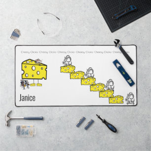 Desk Mat Mouse Mice Käse Schreibtischunterlage