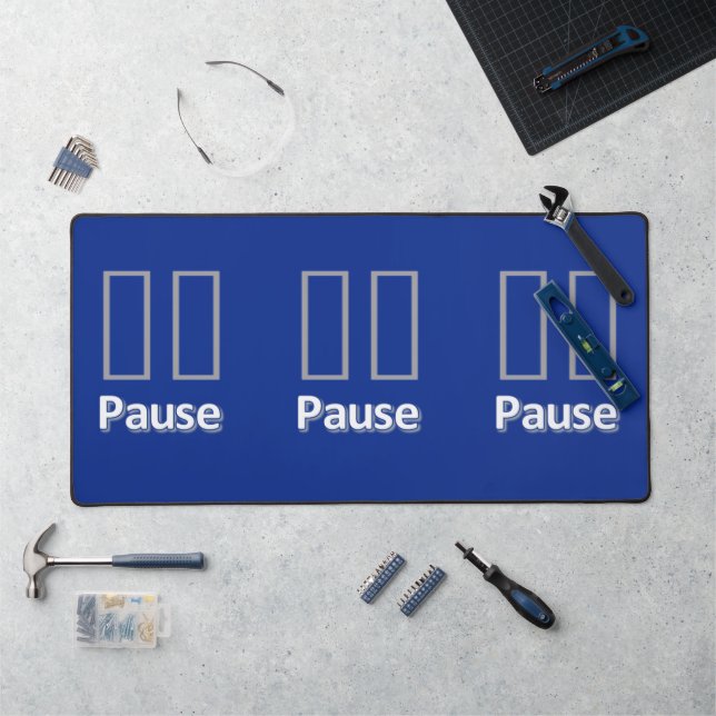Desk Mat Pause Blue Schreibtischunterlage (Arbeitsplatz)