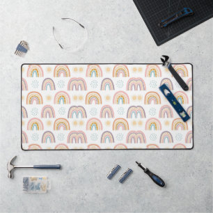 Desk Mat Rainbow Watercolor Schreibtischunterlage